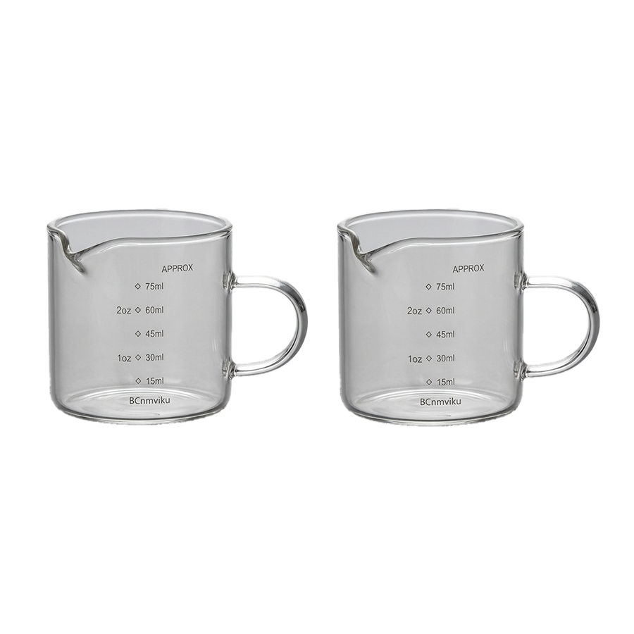 Espresso Shot Glass - Espresso Shot Glass with Measurement, 75ml