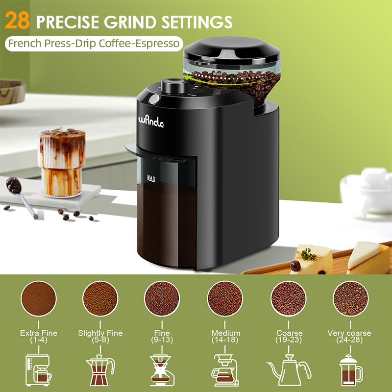 Wancle Electric Burr Coffee Gr - Coffee Grinder Burr Flat recension och pris