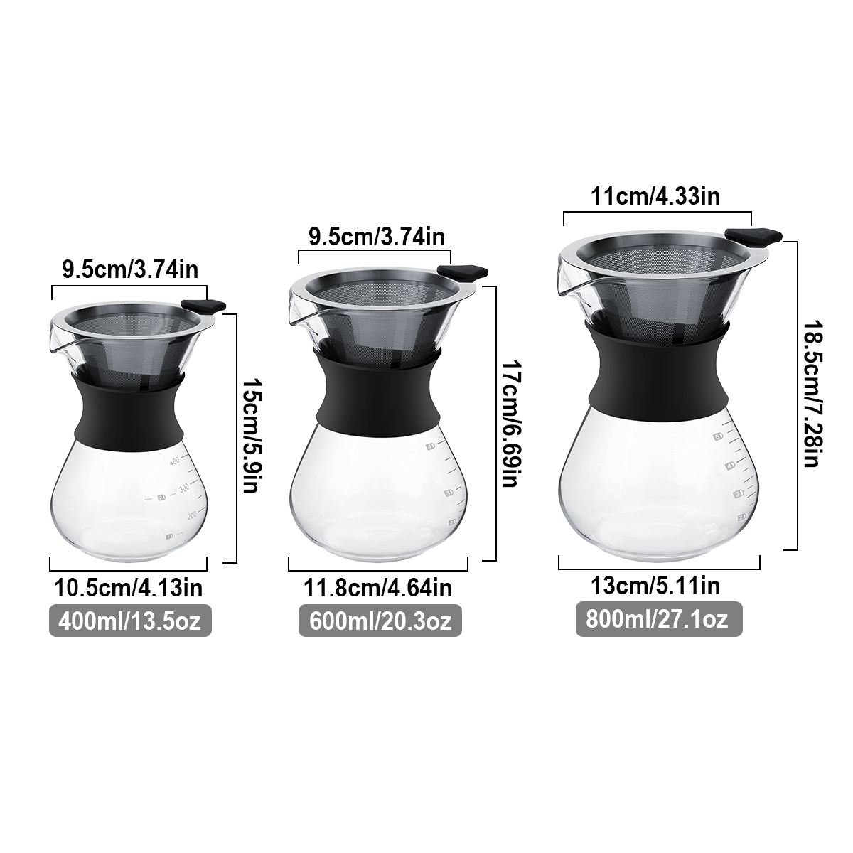 Leeseph Glass Pour Over Coffee - Coffee Equipment Pour Over recension och pris