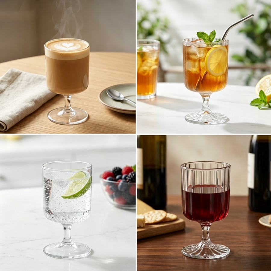 2‑Style Clear Stemmed Glass Go - Espresso Shot Glass recension och pris